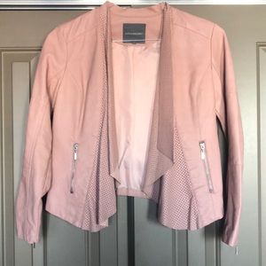 Kate and Mallory Faux Light Pink Leather Jacket